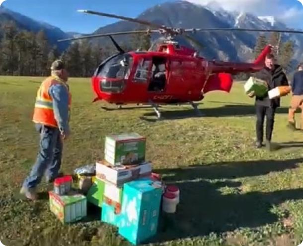 Flying Supplies to Lytton and Nlakapamu First Nation